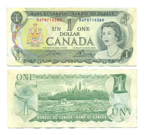 Canadá Billete 1 Dólar Año 1973 P#85c Vf