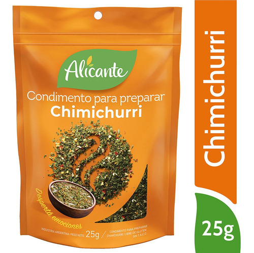 Alicante Condimento Para Preparar Chimichurri X 25 Gr