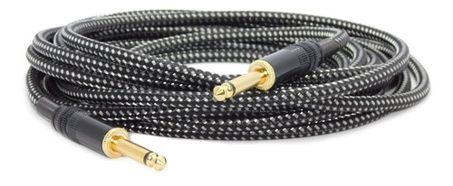 Cable Guitarra Electrica Bajo Plug De Lujo Textil 5 Mts Hamc