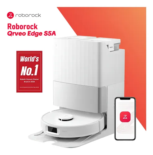 Robô Aspirador Roborock Qrevo Edge S5A 2025 Robô de Limpeza 17000...