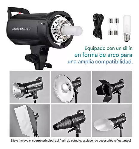 Flash De Estudio Godox Sk400ii Con Luz De 150w Modelado Led