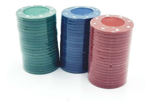 Juego Poker Set 60 Fichas De 3 Colores + Baraja Bcg No 92