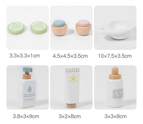 Set De Cuidado De Mascarillas De Maquillaje De Madera Simula