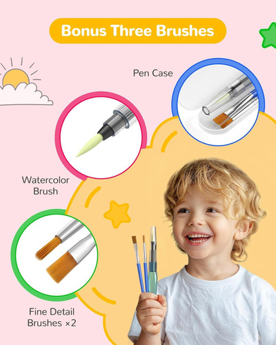 Tecjoe Pintura Con Libros Para Colorear Con Agua Para Niños