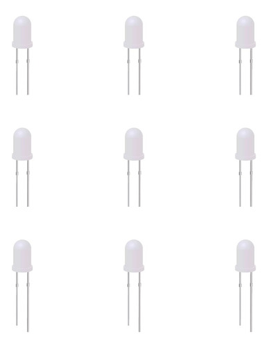 10pzs Leds Difusos De 5mm Blanco Arduino Mv Electronica