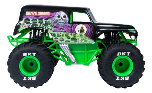 Monster Truck a control remoto Monster Jam Freestyle Force Spin Master Monster Jam Freestyle Force 1:24 Grave Digger verde oscuro