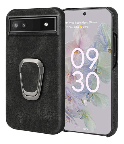 Ring Holder Pu Phone Case For Google Pixel 6a