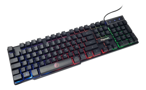 Teclado Gamer Simil Mecanico Retroiluminado Ergonomico Atrix