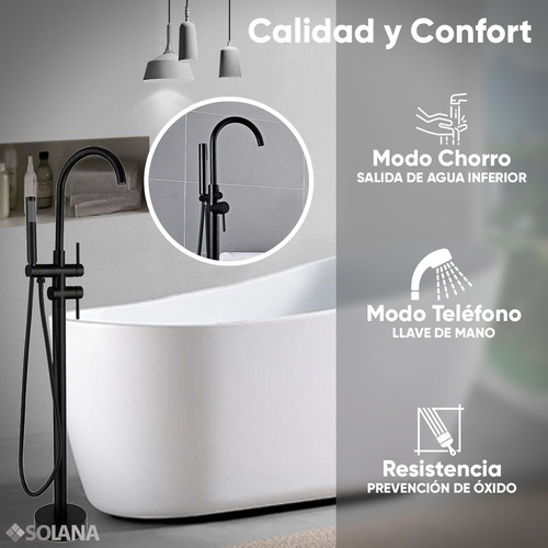 Solana Kit Bañera Ovalada De Acrílico Solido 180x90 Cm Con Desnivel con Grifo Independiente Tipo Cuello Cisne Negro Kit de Lujo Bañera Acrílico De Alto Brillo y Grifo de Acero Para Cuarto de Baño