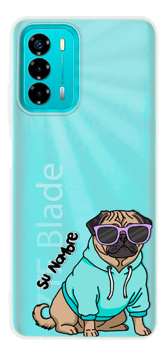 Funda Para Zte Para Mujer Perrito Cool Pug Personalizado