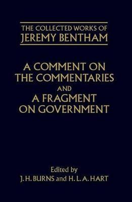 Libro A Comment On The Commentaries And A Fragment On Gov...