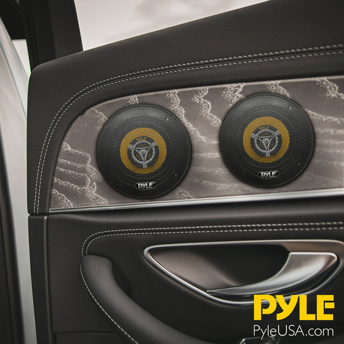 Altavoces para Auto 6.5 Pulgadas Pyle de 2 Vías, 240 Vatios, 4 Ohmios, Tweeter de Medios, Estructura de Imán de 30 Oz, Profundidad de Montaje de 2.25” Compatible con OEM Estándar