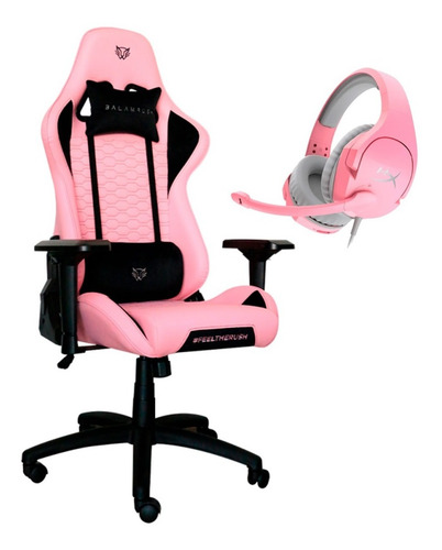 Imagen 1 de 10 de Bundle Silla Balam Rush Thunder Rush 2 Diadema Kingston Rosa