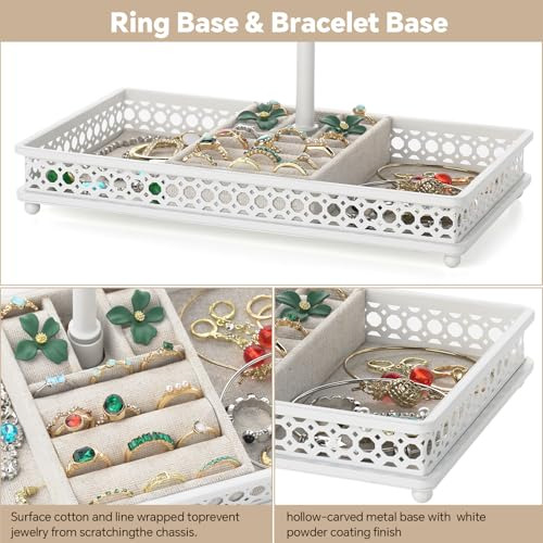 Soporte Joyería 3 En 1 Organizador Collares Pulseras Y Anill