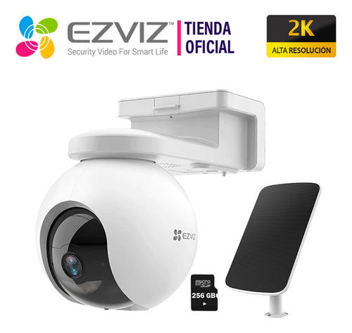 Cámara Ip Exterior Cb8 2k 3mp Ezviz Con Panel Solar +sd256gb