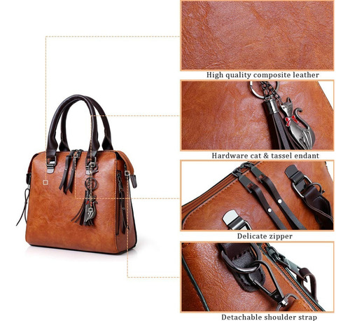 Sa De Set 4 Bolsas Mujer Moda Cartera Crossbody Bandolera