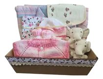 Comprar Canasta Ajuar Para Bebé Recién Nacido, Primeras Mudas Rosa 0 A 3 Meses
