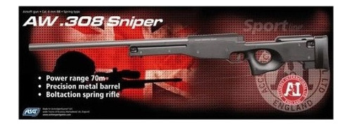 Imagen 6 de 6 de Aw308 Full Metal Sniper Rifle Asg Airsoft Aventureros