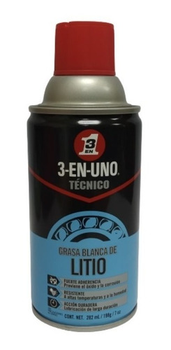 Grasa Lubricante Blanca De Litio 3 En 1 Spray Original 282ml
