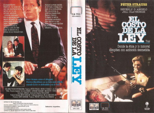 El Costo De La Ley Vhs Peter Strauss Beverly D'angelo 1992