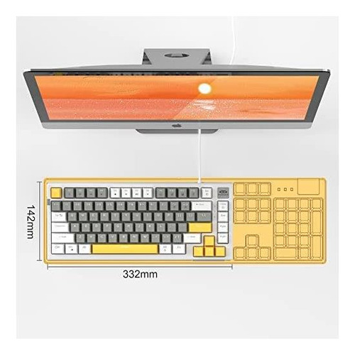 Dansher Porcentaje 60% Teclado Mecánico Para Juegos, Teclado