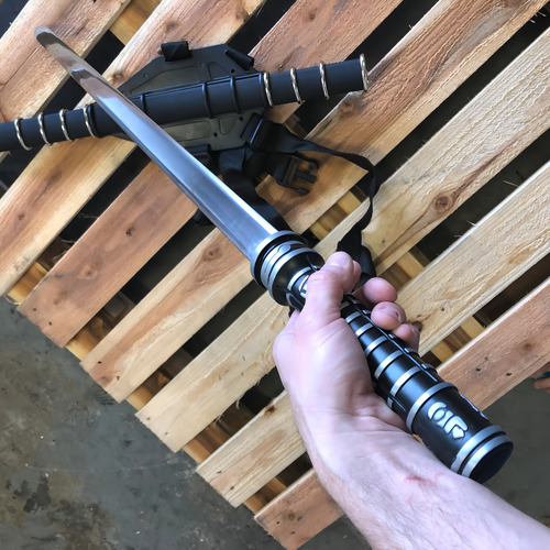 Espada De Blade Con Funda Arnes De Acero Katana Daga Fs13
