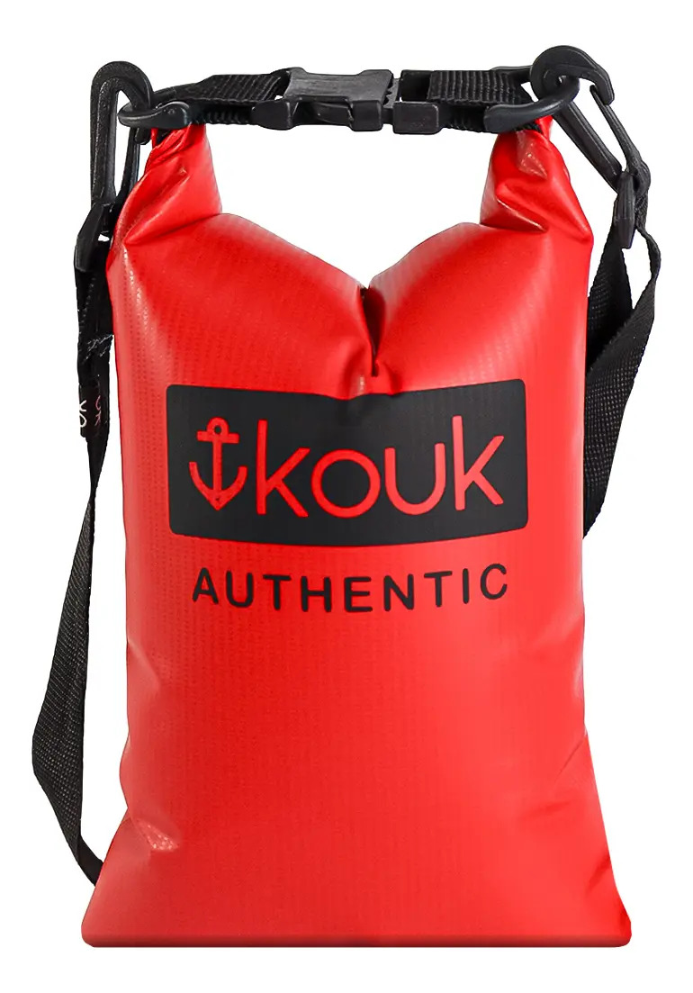 Saco Estanque 2litros Celular Documentos Praia Piscina Pro Cor Vermelho Bolsa Impermeável Saco Estanque Prova Dágua Water Bag Camping