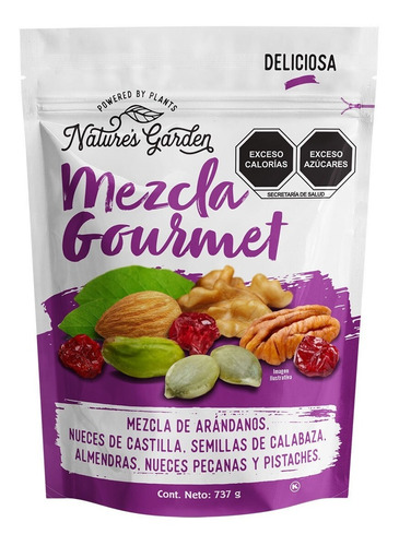 Mezcla Gourmet De Nueces Y Semillas 737g Nature´s Garden 