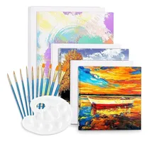 Comprar Bastidores, Pinceles Para Acrílico Y Paleta Para Pintar