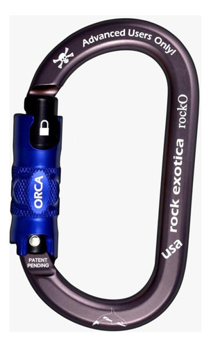 Mosquetón Aluminio Oval 3 Tiempos 24kn Rocko Orca-lock (c3-o