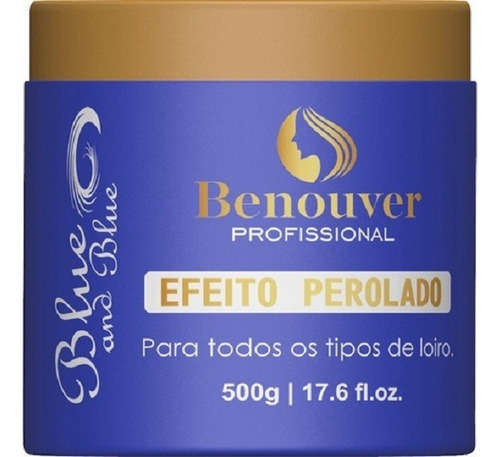 Nutrição Para Cabelos Loiros Blue And Blue Benouver 500g