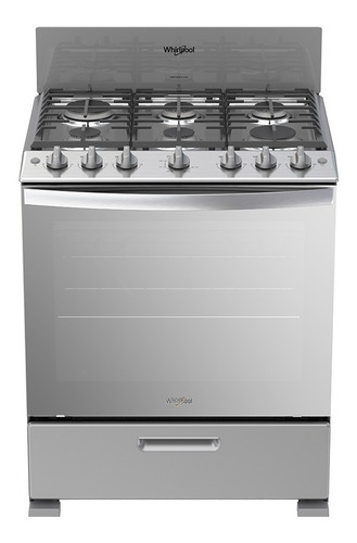 Estufa Whirlpool WFR3400 a gas/eléctrica 6 quemadores  gris 127V puerta con visor 5.1ft³