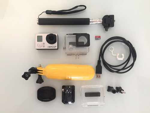 Gopro Hero3+ Silver Com Cartão Microsd 32gb + Acessórios