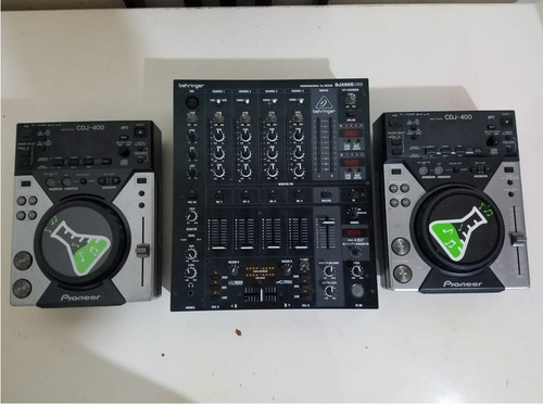 Kit Cdj Pionner 400 + Mixer Beringuer Djx 900 + Hard Case