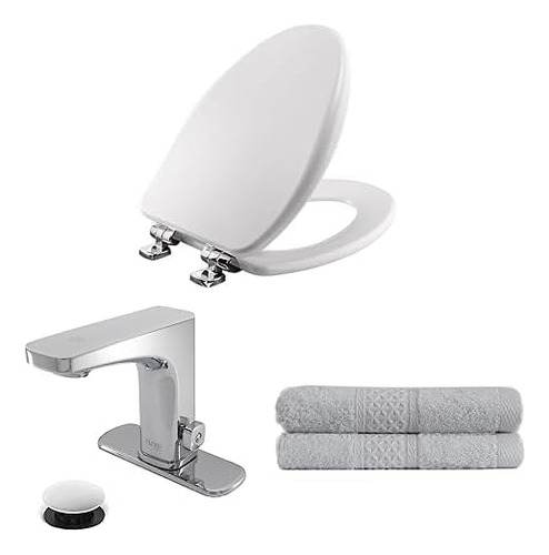 Bathroom Refresh Bundle Includes (1) Elongated Toilet Seat W