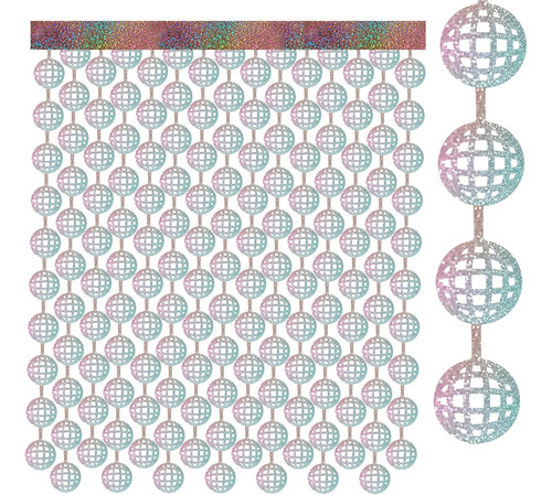 Bekecidi Paquete De 2 Cortinas De Aluminio De Bola De Discot