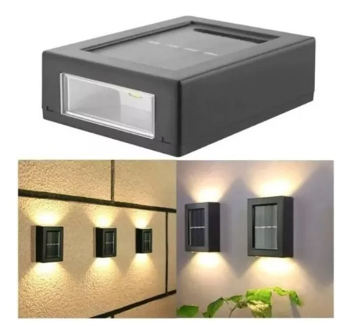 Foco Muro Aplique Led Solar Jardín Exterior Impermeable