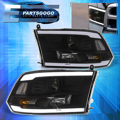 For 09-18 Dodge Ram 1500 2500 3500 Black Quad Led Drl Pr Aac