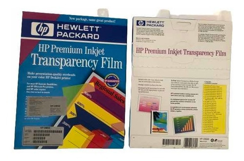 Transparencias Premium Hp Inyección De Tinta Carta X 50 Hjas