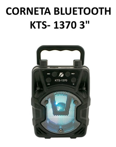 Corneta Bluetooth Kts- 1370 3  Con Luz Rgb