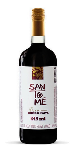 Vinho Mini Santomé Premium Tinto Suave Bordô 245ml Baby