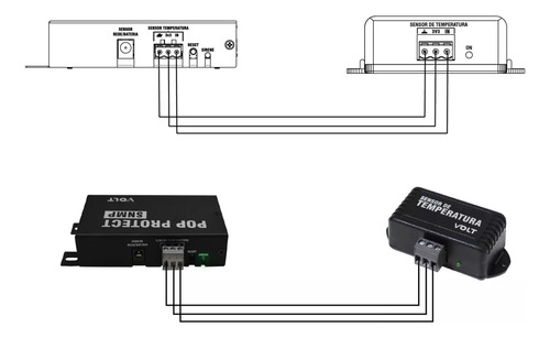 Kit Pop Protect + 3 Sensor De Temperatura - Volt