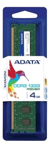 Memoria RAM color verde  4GB 1 Adata AD3U1333W4G9-S