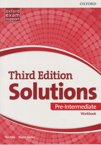Solutions Pre-intermediate Workbook Third Edition