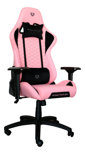 Imagen 2 de 4 de Silla de escritorio Balam Rush Thunder Rush V2 gamer ergonómica rosa