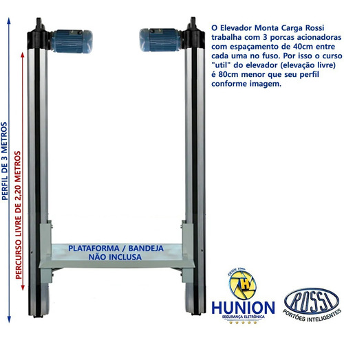 Elevador De Carga 6,80mts 150kgs Pronta Entrega Monta Carga