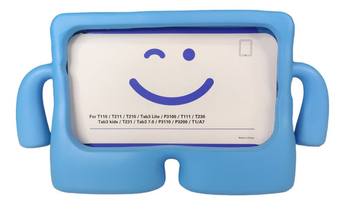 Capa Tablet 7 Polegadas Universal Infantil Emborrachada Cor Azul Bracinho