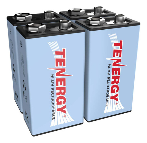 Tenergy Bateria Nimh De 9 V, Baterias Recargables De Alta Ca