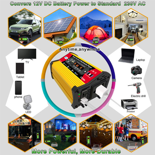 Reproductor Multimedia Incorporado Con Inversor De Corriente