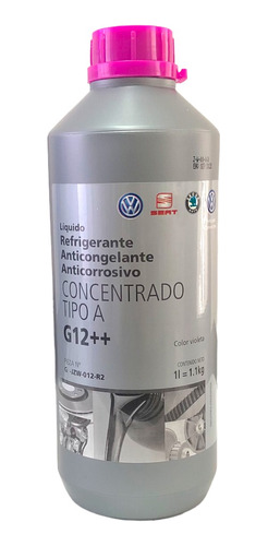 Refrigerante G12 Volkswagen Original Bidón 1 Litro